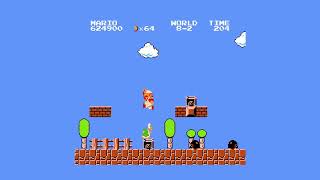 Super Mario Bros. 1 (8-2) difficult level ALL ITEMS REVEALED.