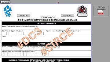 ARCHIVO DE CAPTURA FORMATO DC3 EN EXCEL Y CARGA MASIVA EN SIRCE.