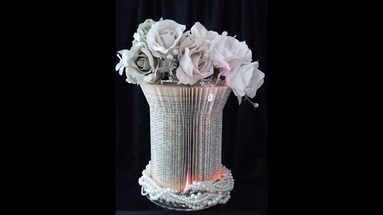book folding the pillar stand youtube how to make a book out of paper