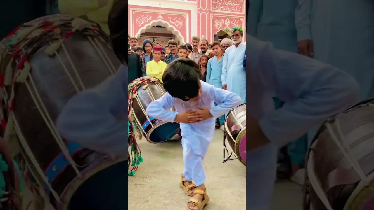 Dhol punjabi little kid very beautiful dance on dhol