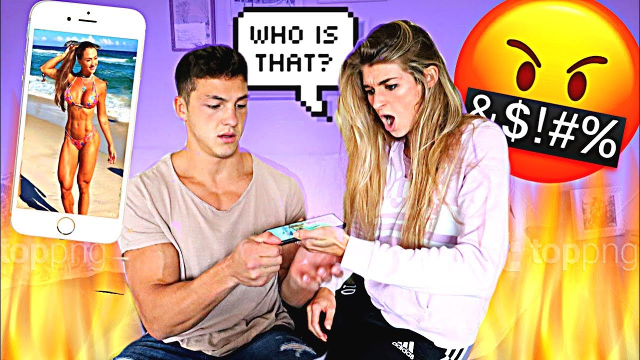 cute reaction meme Another GIRL As My Lock Screen PRANK *She Got Mad*