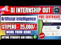 Free Online Internships For Students ➤ Artificial Intelligence Internship | Stipend - Rs. 25,000/-🔥