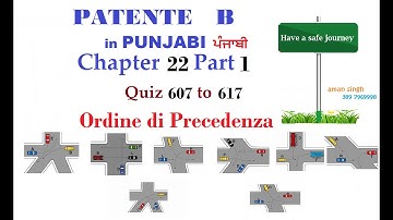 Patente B punjabi  Chapter 22 Part 1 Ordine di Precedenza negli Incroci