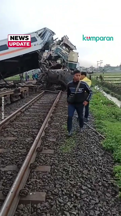 Kereta Api Bandung Raya Tabrakan dengan Kereta Api Turangga di Cicalengka