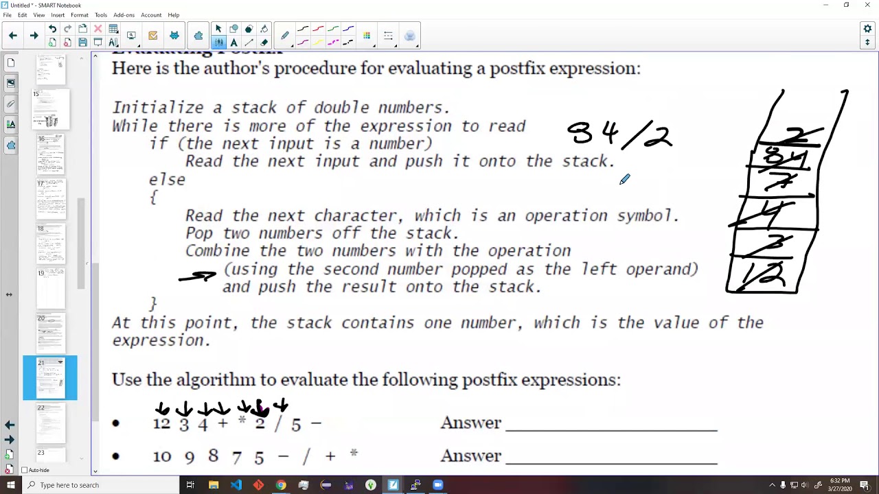 Lecture 4/3/20 Stacks Applications / Queues - Lecture 4/3/20 Stacks Applications / Queues