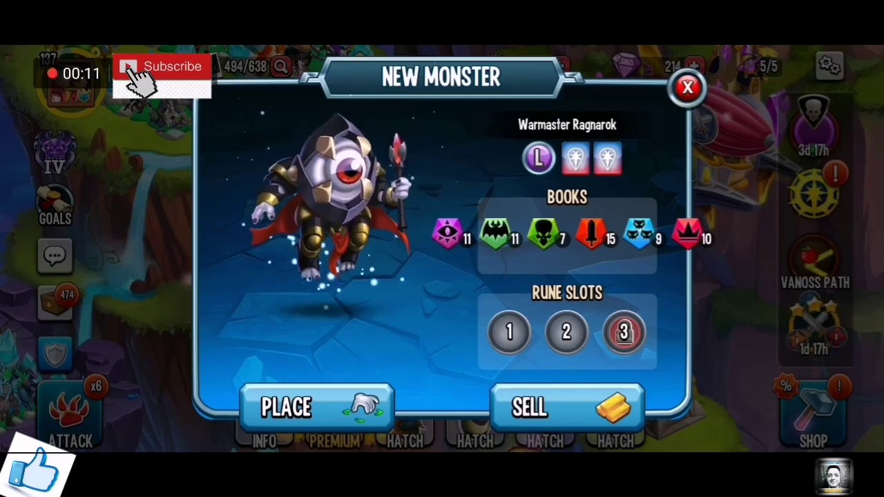 Warmaster Ragnarok Monster Legends - Warmaster Ragnarok - All Skills - YouTube