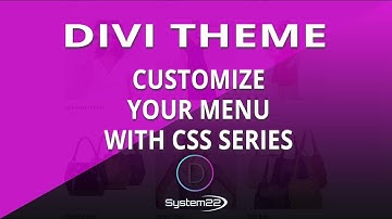 Divi Theme Customize Your Menu With CSS Series 👈