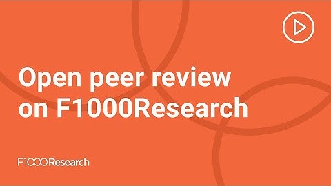 Open Peer Review on F1000Research