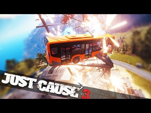 FLYING CAR CRASHES INTO A TOWER! :: Just Cause 3 Stunts!