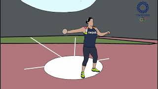 Kamalpreet Kaur enters Olympic final || 2D Animation || Tokyo2020 || Kamalpreet Kaur discus throw