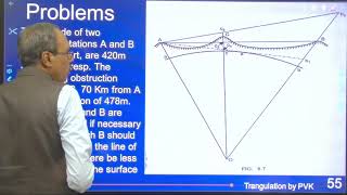 Surveying-II Triangulation – Lecture-5  Intervisibility of Stations Problem-2 (U3L5b)