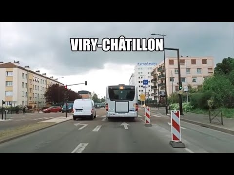 Viry-Châtillon - 4K- Driving- French region