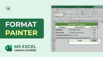 Format Painter | Copy Formatting | MS Excel Crash Course #18