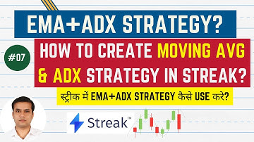 How to Create EMA and ADX Trend Strength Strategy in Streak | How to create chart strategy in Streak