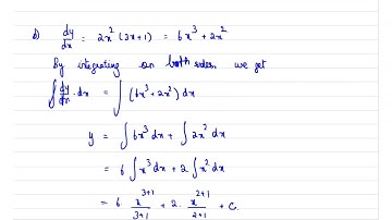 Integration - Exercise 9A - Problem 3 - Find y in terms of x for each of the following