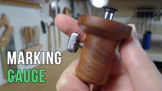 Turning a marking gauge without a lathe!!! | DIY marking gauge | Hand tool woodworking