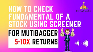 How to pick multibagger stocks using screener | Funadamental analysis of stocks