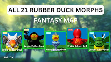 How To Find All 21 Rubber Ducks | Fantasy Map | Roblox Find The Rubber Duck Morphs