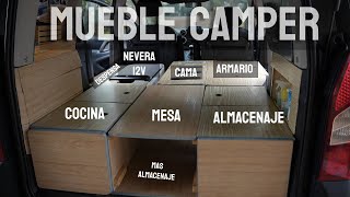 MUEBLE CAMPER | Como viajamos en nuestra mini furgo Camper | Berlingo, Partner.