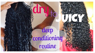 Dry To JUICY | BEST Deep Conditioning Routine Start To Finish | Natural Hair