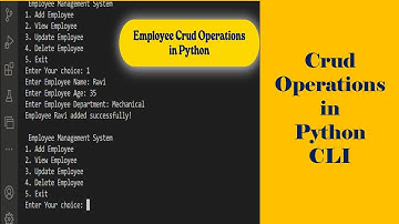Crud Operations in Python || Employee Crud || crud python cli
