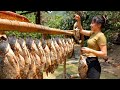 Harvest fish for smoking building new barn to welcome baby geese ana bushcraft