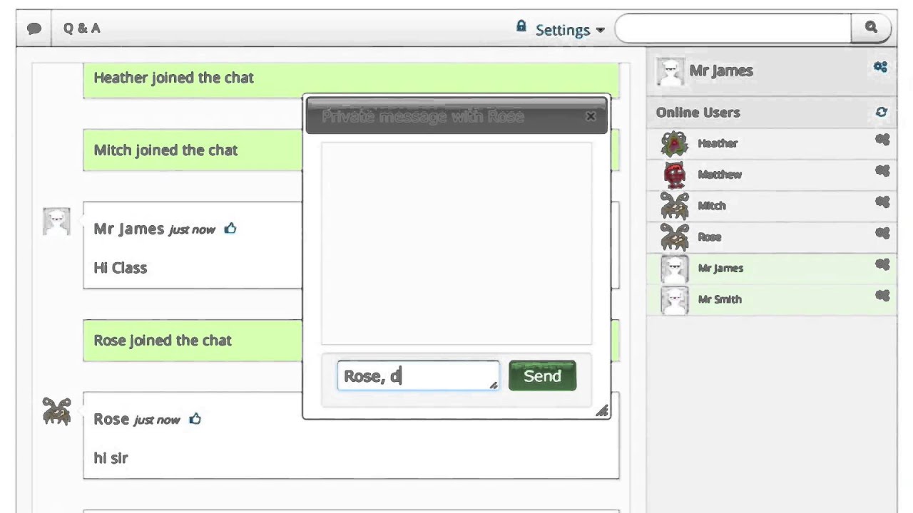 BackChannel Chat Private Messages YouTube