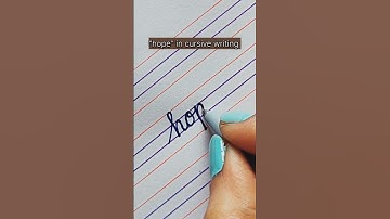 Hope in cursive writing | cursive handwriting practice #calligraphy #cursivewriting #shorts #hope