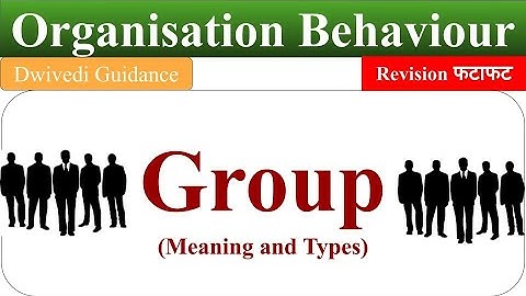 Group : Meaning and Definition, Type of Group, Group Behaviour, Organisational Behaviour, OB