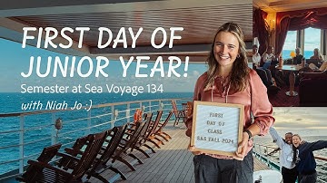 First day of classes + junior year on Semester at Sea! 🛳️🛟📝