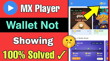 MX Player Wallet Not Showing | MX Player Wallet Show Nhi Ho Raha | Solve MX Player Wallet Problem