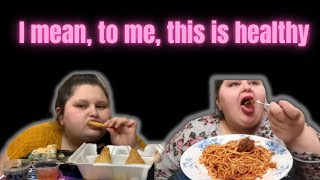 Amberlynn Reid being smug while eating fast food and telling us about how healthy she is