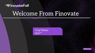 Welcome from Finovate