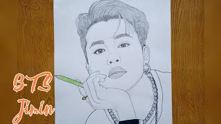 Drawing Bts- Jimin From Permission To Dance Mv How To Draw Bts Jimin Bts Jimin Sketch 지민