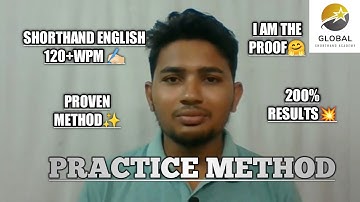 SHORTHAND SPEED PRACTICE METHOD ENGLISH SHORTHAND SENIOR PRACTICE METHOD | GLOBAL SHORTHAND ACADEMY