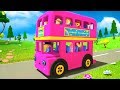 Pink Wheels On The Bus | Kindergarten Nursery Rhymes | Songs for Children