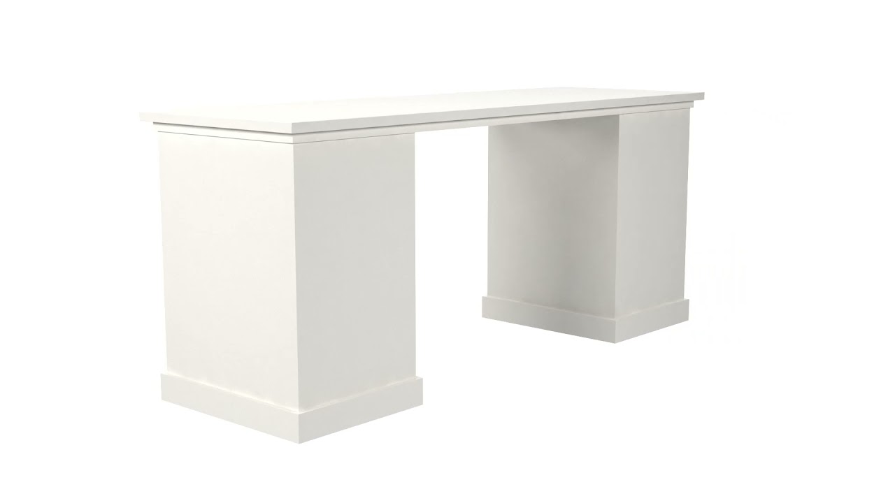 J020 910 & 900 026 Double Pedestal Desk - 360 View