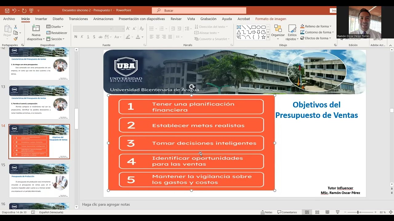Encuentro síncrono 2 - Presupuesto I - Prof. Ramón Oscar Pérez