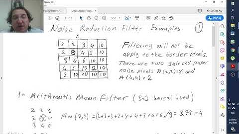Mean and Median Filtering in Image Processing