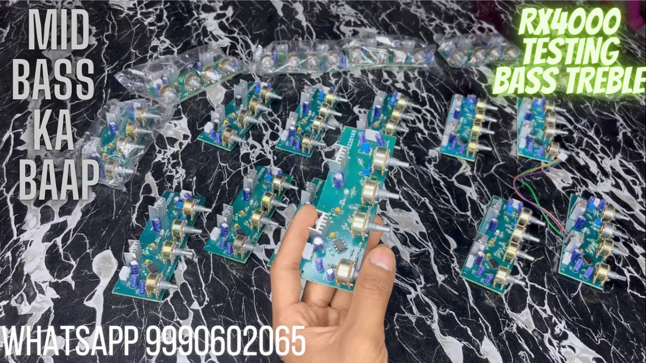 SABSE SHAANDAAR GAIN VALI MID BASS TREBLE BOARD TESTING ON RX4000 MODULE JALA DIYA 18INCH BASS......