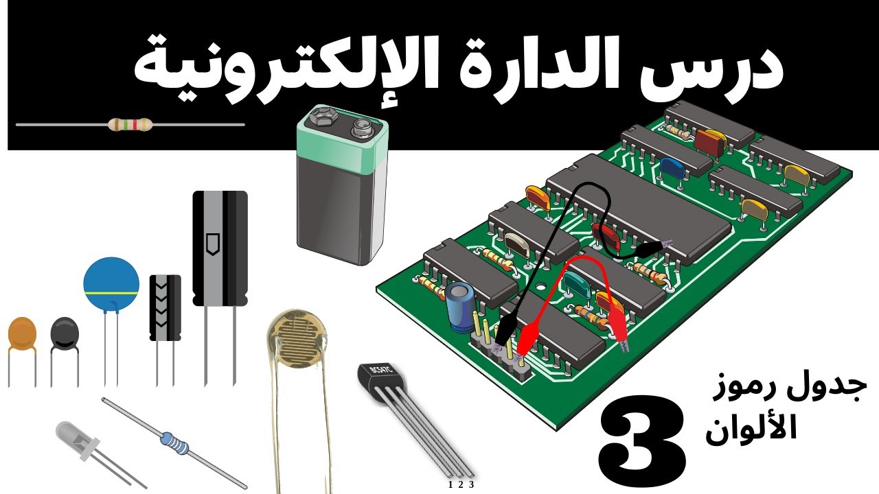 درس الداة الالكترونية - جدول رموز الالوان
