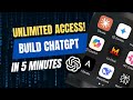 Make ChatGPT Clone with Unlimited API – 5 Min Setup | Build Your Bot Fast!