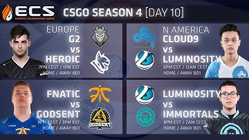 ECS CS:GO S4 DAY 10: Cloud9 vs Luminosity (Inferno)