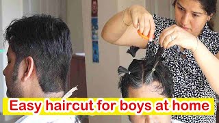 Haircut for men at home in easy simple steps / easy haircut for boys at home