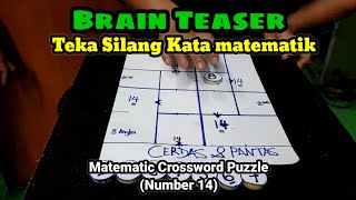 Teka Silang Kata Matematik(Nombor 14)|| Yang genius pasti tahu Permainan Ini.