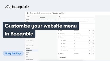 How to customize your website menu in Booqable