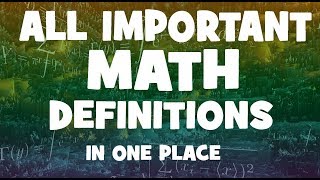 All important math definition class 11th and 12th in one place