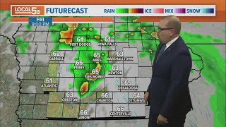 Severe storms fire up Friday evening
