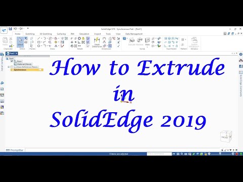 How to Extrude in SolidEdge || SolidEdge Extrude || Extrude in SolidEdge || SolidEdge Tutorial