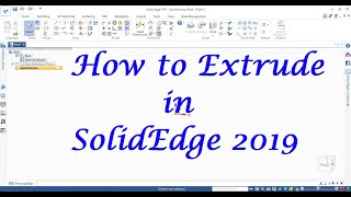 How to Extrude in SolidEdge || SolidEdge Extrude || Extrude in SolidEdge || SolidEdge Tutorial